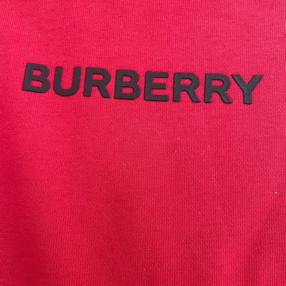 New with Tags. Mens Burberry Red Crewneck Pullover Size 2XL. - Picture 2 of 11